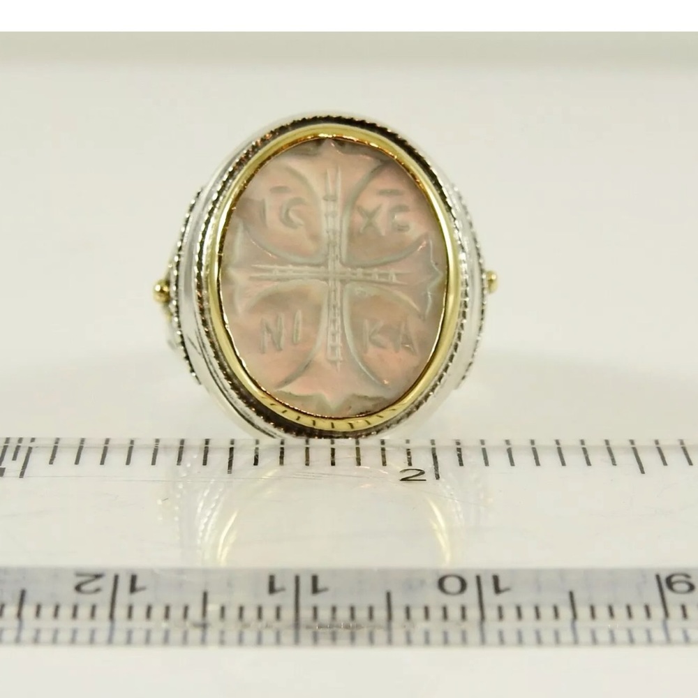 Konstantino 18K Yellow Gold & Sterling Silver Large Pearl Athena Ring